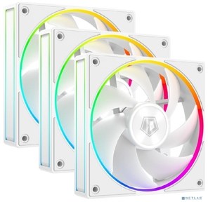 Вентилятор ID-Cooling AF-127-ARGB-W Trio ARGB 120x120x27mm белый 4-pin 14-30dB 180gr Ret