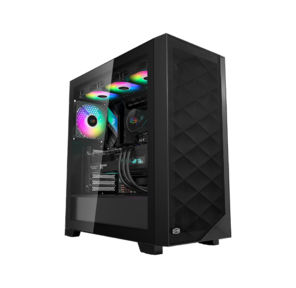 Корпус без блока питания PCCooler C3D510 BK ARGB,  Tempered Glass Full Tower,  Black,  TG,  0.7 SPCC,  3x120mm ARGB E-ATX,  ATX,  mATX,  mITX 170 / 390 / 410mm 2x2.5",  2x3.5",  7xPCI 2xUSB-A 3.0 454.8x220x490.6mm