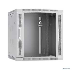 Cabeus SH-05F-12U60 / 45-R Шкаф телекоммуникационный настенный разобранный 19" 12U 600x450x635mm  (ШхГхВ) дверь стекло,  цвет серый  (RAL 7035)