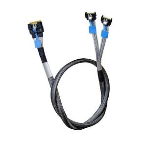 Кабель Amphenol RMC38-0824, ,  Slimline SAS x8 74P  -TO-  2x MCIO x4 38P  ,  85 Ohm,  L:80cm