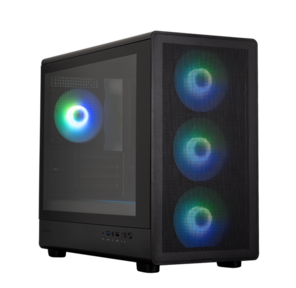 Корпус ZALMAN M5,  MATX,  BLACK,  WINDOW,  1xCombo  (3.5'' or 2.5''),  1x3.5",  2x2.5",  1xUSB2.0,  1xUSB3.0,  1xUSB Type-C,  FRONT 3x120mm ARGB,  REAR 1x120mm ARGB
