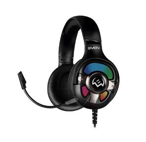 Игровые стереонаушники с микрофоном SVEN AP-U1100MV,  черный  (USB,  RGB,  7.1)