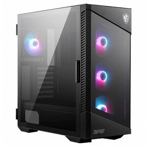 MSI MPG VELOX 100R,  ATX,  BLACK,  WINDOW,  2x3.5",  Compatible with 2.5"  (Max up to 4x2.5"),  1xUSB 3.2 Type-C,  2xUSB 3.2 Gen 1,  FRONT 3x120mm ARGB,  REAR 1x120mm ARGB
