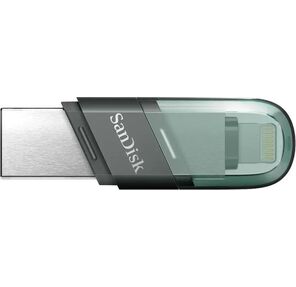 SanDisk iXpand Flip 256GB USB3.1 / Lightning зеленый / серебристый