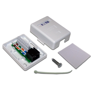 Настенная розетка,  1 порт RJ-45 категории 6,  UTP,  белая