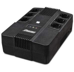 UPS POWERMAN Brick 800,  line-interactive,  800VA,  480W,  3 eurosockets with backup power,  3 eurosockets with surge protection RJ45  /  RJ11,  battery 12V 9Ah 1 pc.,  293mm x 202mm x 93mm,  5.2 kg.