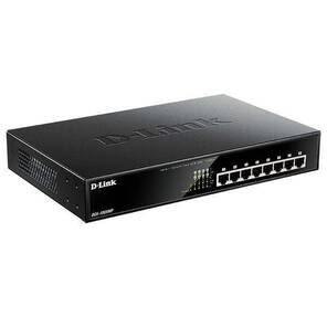D-Link DGS-1008MP Неуправляемый коммутатор с 8 портами 10 / 100 / 1000Base-T с поддержкой PoE 802.3af / 802.3at  (30 Вт,  PoE-бюджет 140 Вт) и функцией энергосбережения