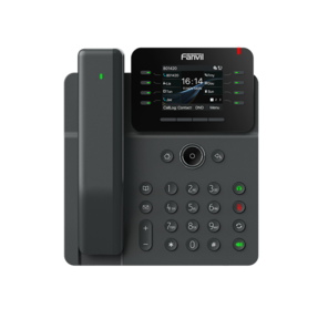 Fanvil Enterprise Phone with Wireless Handset 6-Party Local Conference HD voice 8 SIP lines 8 Line key 2.8 Inch color screen Opus+IPV6 21 DSS keys PSU