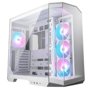 Корпус MSI MAG Pano 100R PZ WHITE ,  Mid Tower,  ATX,  2xUSB 3.2 Gen 1,  1xUSB 3.2 Gen2 Type-C,  3x120mm ARGB Reverse Blade Fan,  1x120mm ARGB Fan,  ARGB+PWM Control Board, Tempered Glass Window,  Brown Box