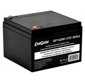 Exegate EX282972RUS Аккумуляторная батарея ExeGate GP12260  (12V 26Ah,  под болт М5)