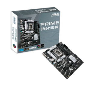 ASUS PRIME B760-PLUS D4,  LGA1700,  B760,  4*DDR4,  HDMI+DP+VGA,  4xSATA3 + RAID,  M2,  Audio,  Gb LAN,  USB 3.2,  USB 2.0,  ATX