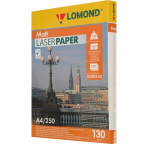 Бумага Lomond A4 130г / м2 500л.матовая для лаз. принтеров,  2-х сторонняя  (0300542)