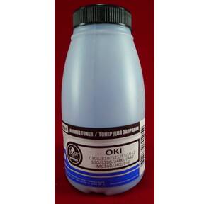 Тонер OKI C301 / C321 / C310 / C330 / C331 / C510 / C511 / C530 / C531 / C3300 / C3400 / C3450 / C3520 / C3530 / C3600 / C5600 / C5700 / MC350 / MC351 / MC352 / MC360 / MC361 / MC362 / MC561 / MC562 Cyan  (фл.,  50г) B&W Premium  (Tomoegawa) - фас.России