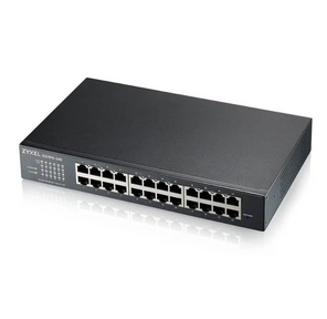 Гибридный Smart L2 коммутатор Zyxel NebulaFlex GS1915-24E,  rack 19",  24xGE,  бесшумный  (без вентилятора),  автономное / облачное управление