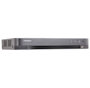 4-х канальный гибридный HD-TVI регистратор c технологией AoC  (аудио по коаксиальному кабелю) для аналоговых HD-TVI AHD и CVI камер + 1 IP-канал  (до 6 с замещением аналоговых в Enhanced IP mode)*Видеовход: 4 канала BNC; Аудиовход: 4 канала  (до 4-х каналов AoC); Видеовыход: 1 VGA 1 CVBS и 1 HDMI до 1080Р; Аудиовыход; 1 канал RCA; видео H.265 Pro / H.265 / H.265+ / H.264 / H.264+; аудио G.711u. обнаружение движения MD 2.0  (все аналоговые каналы) вторжения в область и пересечения линии c MD2.0  (2 аналоговых