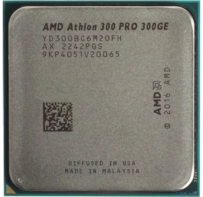 CPU AMD Athlon 300 PRO 300GE  (YD300BC6M2OFH) { (3.4GHz, 5MB, 35W, AM4) tray,  with Radeon Vega Graphics}