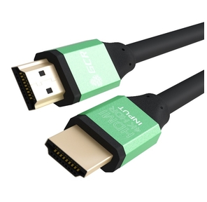 Greenconnect Кабель 0.75m HDMI версия 2.0,  HDR 4:2:2,  Ultra HD,  4K 60 fps 60Hz / 5K*30Hz,  3D,  AUDIO,  18.0 Гбит / с,  28 / 28 AWG,  OD7.3mm,  тройной экран,  черный,  AL корпус зеленый  (GCR-50960)