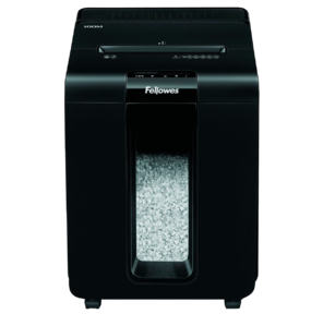 Fellowes Шредер AutoMax 100M FS-4629201 { (секр.P-4) / минирезка / 100лист. / 23лтр. / Уничт:скрепки,  скобы,  пл.карты, автореверс}
