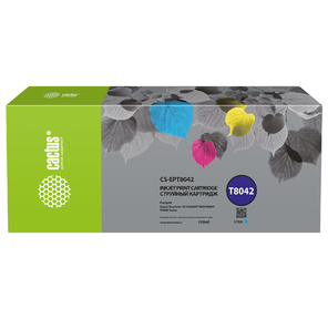 Картридж струйный Cactus CS-EPT8042 T8042 голубой  (700мл) для Epson SureColor SC-P6000 / 7000
