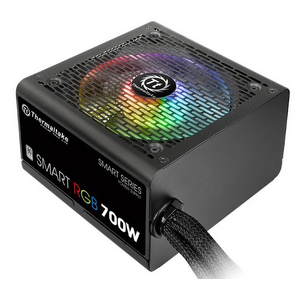 Thermaltake PS-SPR-0700NHSAWE ATX 700W Smart RGB 600 80+  (24+4+4pin) APFC 140mm fan 5xSATA Cab Manag RTL