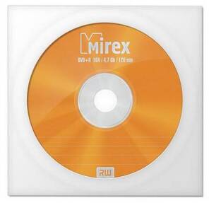 Диск DVD+R Mirex 4.7 Gb,  16x,  Бум.конверт  (1),   (1 / 600)