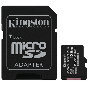 Micro SecureDigital 128Gb Kingston SDCS2 / 128GB {MicroSDXC Class 10 UHS-I,  SD adapter}