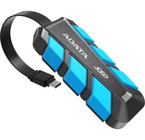 Твердотельный накопитель /  ADATA External SSD SC740,  500GB,  Type-C,  USB 3.2 Gen2,  R / W 1050 / 1000 MB / s,  121.8x40.5x22.3mm,  Blue  (5 лет)