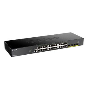 D-Link DGS-1250-28X / A1A,  L2 Smart Switch with 24 10 / 100 / 1000Base-T ports and 4 10GBase-X SFP+ ports.16K Mac address,  802.3x Flow Control,  4K of 802.1Q VLAN,  4 IP Interface,  802.1p Priority Queues