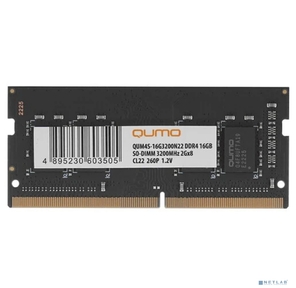 QUMO DDR4 SODIMM 16GB QUM4S-16G3200N22 PC4-25600,  3200MHz OEM / RTL