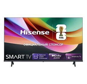 Телевизор ЖК 32'' Hisense /  32",  HD,  VA,  DLED,  Smart TV  (HomeOS U9),  Wi-Fi,  DVB-T2 / T / C / S2,  2х6W,  200 nits,  3000:1,  Game Mode,  CI+ (1.4),  2хHDMI,  1хUSB,  Black,  2026