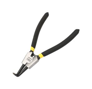 Изогнутый съемник внешних стопорных колец Deli DL104307 175мм,  углеродистая сталь 55#,  прорезиненная рукоять