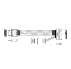 Кабель Amphenol RML42-1136 Cable OcuLink SFF8611 4i  -TO-  SFF8639  ,  85 Ohm,   L:100cm