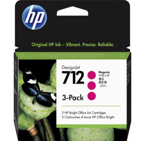 Картридж струйный HP 712 3ED78A пурпурный x3упак.  (29мл) для HP DJ Т230 / 630