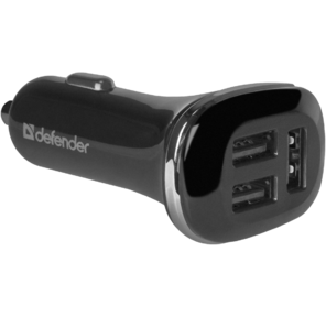 Defender Автомобильный адаптер 3 порта USB,  5V  /  4.8 A  (UCA-50)  (83541)