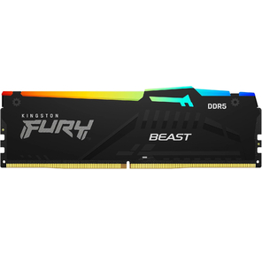 Память DDR5 16GB 6400MHz Kingston KF564C32BBEA-16 Fury Beast RGB RTL Gaming PC5-51200 CL32 DIMM 288-pin 1.4В single rank с радиатором Ret