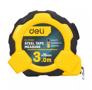 Измерительный и разметочный инструмент Deli Рулетка Deli DL3795  3м*16мм,  Автостоп,  ударопрочный корпус,  метрическая