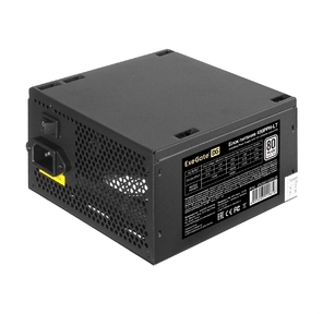 Exegate EX292150RUS-S Блок питания 450W ExeGate 80 PLUS® 450PPH-LT  (ATX,  APFC,  КПД 82%  (80 PLUS),  12cm fan,  24pin,   (4+4)pin,  PCIe,  5xSATA,  3xIDE,  RTL,  black,  кабель 220V с защитой от выдергивания)