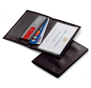 Чехол Victorinox SwissCard  (4.0873.L) нат.кожа черный