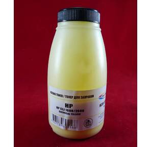 Тонер HP CLJ 1600 / 2600 Yellow,  химический  (фл. 80г) B&W Premium  (Mitsubishi) фас. России