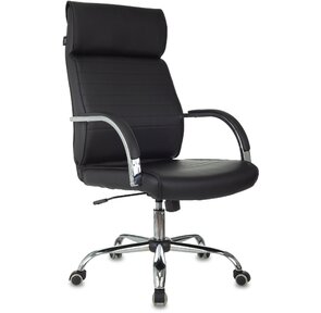 Кресло руководителя Бюрократ T-8010SL / BLACK черный искусственная кожа крестовина хром