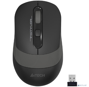 Мышь беспроводная A4Tech Fstyler FG10 ,  черный / серый ,  оптическая,  2000dpi ,  USB,  4 кнопки [1147564]