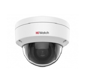 HiWatch  2Мп уличная купольная мини IP-камера с EXIR-подсветкой до 30м1 / 2.8" Progressive Scan CMOS; объектив 4мм; угол обзора 87°; механический ИК-фильтр; 0.005лк@F1.6; сжатие H.265 / H.265+ / H.264 / H.26