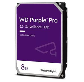 Western Digital Purple HDD 3.5" SATA 8Tb,  5640RPM,  256MB buffer  (DV&NVR),  WD85PURZ,  1 year