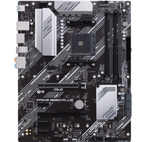 Материнская плата ASUS PRIME B550-PLUS,  Socket AM4,  B550,  4*DDR4,  HDMI+DP,  CrossFireX,  SATA3 + RAID,  Audio,  Gb LAN,  USB 3.2*8,  USB 2.0*6,  COM*1 header  (w / o cable),  ATX ; 90MB14U0-M0EAY0