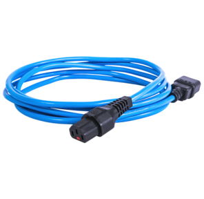 REM Шнур питания с фиксатором IEC 60320 C13 / IEC 60320 C14,  10 А  /  250 В  (3 * 1, 0),  длина 3 м,  синий R-10-Cord-C13-C14-3-Blue