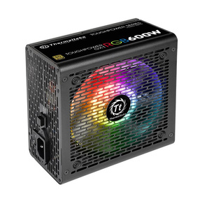 Блок питания Thermaltake ATX 600W GX1 RGB 80+ gold  (24+4+4pin) APFC 120mm fan color LED 6xSATA RTL