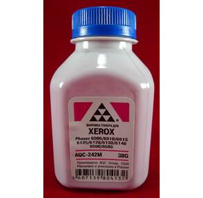 Тонер XEROX Phaser 6000 / 6010 / 6015 / 6125 / 6128 / 6130 / 6140 / 6500 / 6505 Magenta,   (фл.30г.) AQC фас. России