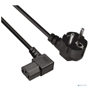 Exegate EX273393RUS Кабель питания ExeGate PC-1, 2 OfficePC 450W  (Евровилка Schuko ->С13 угловой) VDE-250V черный,  1.2м