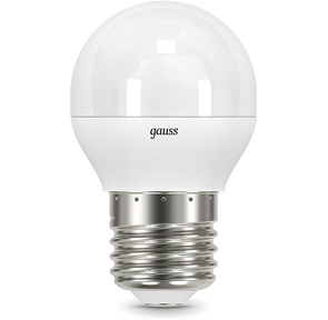 GAUSS 105102107 Светодиодная лампа LED Шар E27 6.5W 520lm 3000K 1 / 10 / 50