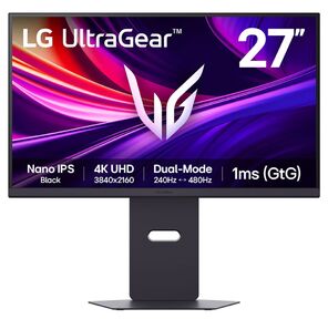 Монитор 27" LG 27G850A-B IPS,  3840x2160 / 1920x1080,  240Hz / 480Hz,  1ms,  450сd / m,  2000:1,  HDR10,  G-Sync | 2xHDMI (2.1),  DP (2.1),  3xUSB3.2 | HAS,  Pivot,  Swivel,  ExPSU,  Vesa 100,  Black